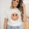 Simply Sage Market Women's Smiley Face Peaches Short Sleeve Graphic Tee