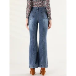 Allegra K Women's Retro High Waist Stretchy Flare Denim Jeans -Avene Clothing Shop GUEST 0798170e 9f83 4cb7 9284 13c568b611c7