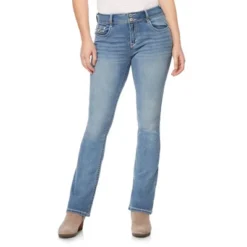 WallFlower Women's Luscious Curvy Bootcut Mid-Rise Bling Insta Stretch Juniors Jeans (Standard And Plus) -Avene Clothing Shop GUEST 08cb31e2 0713 4e79 978d 6f8836e8f281