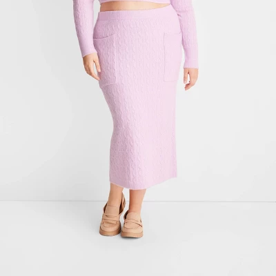 Women's High-Rise Midi Sweater Skirt - Future Collective™ With Reese Blutstein 4 Women's High-Rise Midi Sweater Skirt - Future Collective™ With Reese Blutstein - Image 4