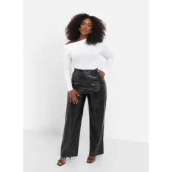 Rebdolls Women's Rumi Vegan Leather Croc Wide Leg Pants -Avene Clothing Shop GUEST 0aa19d4b cfce 4d7e b481 5f06a0d53b83