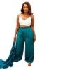 Rebdolls Women's Elastic Waistband Wide Leg Pants