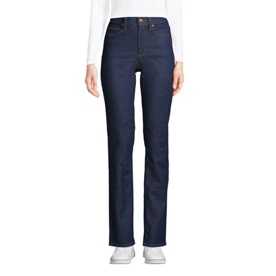 Lands' End Women's Recover High Rise Straight Leg Blue Jeans 2 Lands' End Women's Recover High Rise Straight Leg Blue Jeans - Image 2