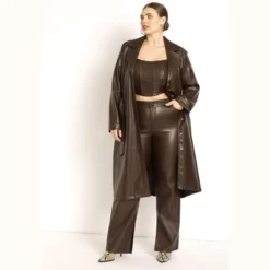 ELOQUII Women’s Plus Size Slit Hem Faux Leather Pant 5 ELOQUII Women’s Plus Size Slit Hem Faux Leather Pant -Avene Clothing Shop GUEST 113d74d9 0c59 4fec 982b a441a535f821