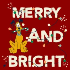 Women's Mickey & Friends Merry And Bright Pluto T-Shirt
