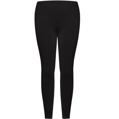 Women's Plus Size Pima High Rise Legging Black - Average | AVE LEISURE 2 Women's Plus Size Pima High Rise Legging Black - Average | AVE LEISURE - Image 2