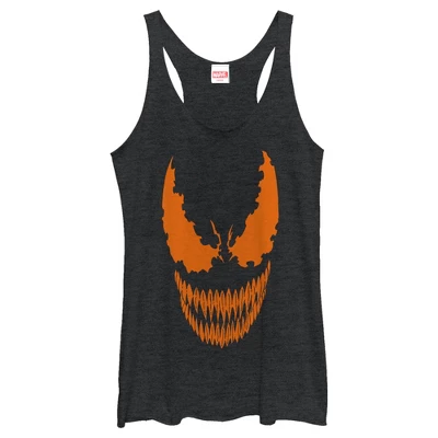 Women's Marvel Halloween Venom Scary Face Costume Racerback Tank Top 3 Women's Marvel Halloween Venom Scary Face Costume Racerback Tank Top - Image 3