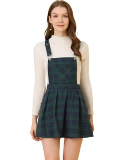 Allegra K Women's Checks Adjustable Strap Pinafore Overall Suspender Skirt -Avene Clothing Shop GUEST 1682905f c19b 400b abd3 c3e7abd763f8