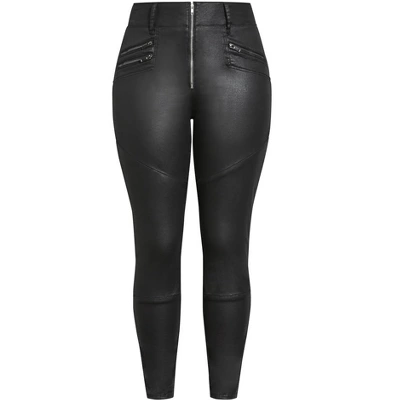 Women's Plus Size Skylar Zip Corset Jean - Black| CITY CHIC 2 Women's Plus Size Skylar Zip Corset Jean - Black| CITY CHIC - Image 2