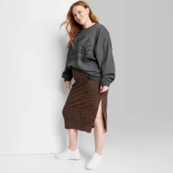 Women's Ascot + Hart Leopard Print Graphic Maxi Skirt - Brown -Avene Clothing Shop GUEST 19bc7eb9 2541 4c5f be7e 5b01c009b984