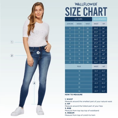 WallFlower Women's Flirty Curvy Skinny High Rise Insta Stretch Juniors Jeans (Standard And Plus) 4 WallFlower Women's Flirty Curvy Skinny High Rise Insta Stretch Juniors Jeans (Standard And Plus) - Image 4