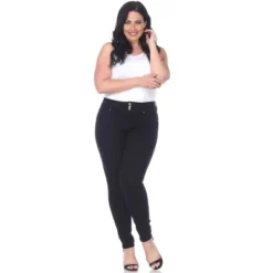 Women's Plus Size Super Stretch Black Denim - White Mark -Avene Clothing Shop GUEST 1ca84e38 cb46 4991 af1d 9e8866472b64