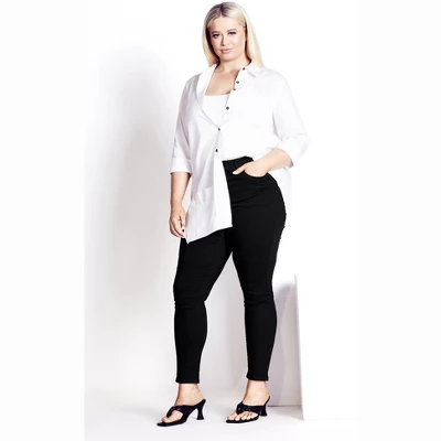 Women's Plus Size Bella Skinny Jean - Black | ARNA YORK 4 Women's Plus Size Bella Skinny Jean - Black | ARNA YORK - Image 4
