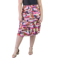 Plus Size Knee Length Abstract Print Elastic Waistband Skirt -Avene Clothing Shop GUEST 20533884 6768 4931 a192 c4b76c41cef2
