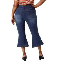 Agnes Orinda Plus Size Jeans For Women Side Slit Bootcut Button Decor Wide Leg Skinny Denim Pants -Avene Clothing Shop GUEST 2218bd81 9a3b 444c a842 fe23c1b5b411
