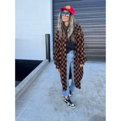 Women's Ascot + Hart Checkered Graphic Shacket - Brown 13 Women's Ascot + Hart Checkered Graphic Shacket - Brown -Avene Clothing Shop GUEST 258d4b19 6706 45b1 833a 62c2669b9782