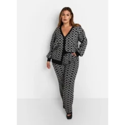 Rebdolls Women's Heidi Abstract Print Knit Wide Leg Pants W. Pockets -Avene Clothing Shop GUEST 2680661b ecd1 41a8 9f64 088e84ec74cd