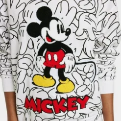 Women's Disney 100 Mickey Sketch Graphic Sweatshirt - White -Avene Clothing Shop GUEST 29763c1e 18d0 4dd9 bb2d 956ffa36a7f9