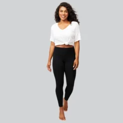 Hanes EcoSmart Women's High-Waist Cotton Blend Shaping Leggings - Black -Avene Clothing Shop GUEST 2a7bfdf0 bd98 4685 9f20 67f4076f9adb