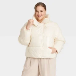 Women's Short Relaxed Puffer Jacket - A New Day™ -Avene Clothing Shop GUEST 3183c9fd a593 4e8a ad79 df58c7c302c9