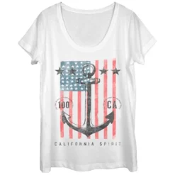 Women's Lost Gods Fourth Of July Anchor American Flag Scoop Neck -Avene Clothing Shop GUEST 31a47661 8340 46f4 9059 10dc9e80f434