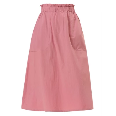 Allegra K Women's Casual Elastic Waist Peasant A-Line Midi Skirts With Pockets 13 Allegra K Women's Casual Elastic Waist Peasant A-Line Midi Skirts With Pockets - Image 13