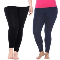 Women's Pack Of 2 Solid Leggings - One Size Fits Most - White Mark -Avene Clothing Shop GUEST 337c3391 106b 4cd0 b488 25725c5c38dc
