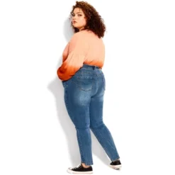 Women's Plus Size Status Skinny Jean - Mid Wash | SOCIETIE+