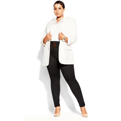 Women's Plus Size Harley Skinny Petite Black Jean - Black | CITY CHIC 3 Women's Plus Size Harley Skinny Petite Black Jean - Black | CITY CHIC - Image 3