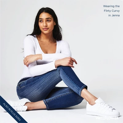 WallFlower Women's Flirty Curvy Skinny High Rise Insta Stretch Juniors Jeans (Standard And Plus) 7 WallFlower Women's Flirty Curvy Skinny High Rise Insta Stretch Juniors Jeans (Standard And Plus) - Image 7