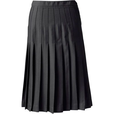 Lands' End Lands' End School Uniform Women's Solid Pleated Skirt Below The Knee 1 Lands' End Lands' End School Uniform Women's Solid Pleated Skirt Below The Knee