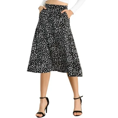 Allegra K Women's Chiffon Summer Vintage Floral Print A-Line Midi Skirts 3 Allegra K Women's Chiffon Summer Vintage Floral Print A-Line Midi Skirts - Image 3