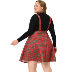 Agnes Orinda Plus Size Suspenders Skirts For Women A Line Mini Tartan Overall Pinafore Dress Suspender Skirt -Avene Clothing Shop GUEST 40cd4a86 d324 4a48 8450 7b1f73022e3a