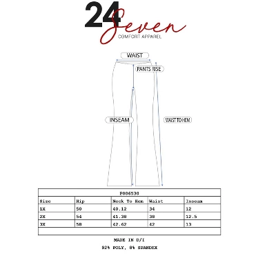 24seven Comfort Apparel Paisley Stretch Waist Plus Size Trouser Pants Pockets 3 24seven Comfort Apparel Paisley Stretch Waist Plus Size Trouser Pants Pockets - Image 3
