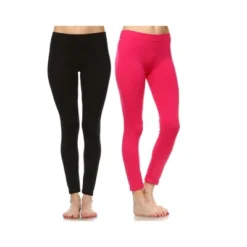 Women's Pack Of 2 Solid Leggings - One Size Fits Most - White Mark -Avene Clothing Shop GUEST 43c09878 283c 4b7f affd 632ae5fc2888