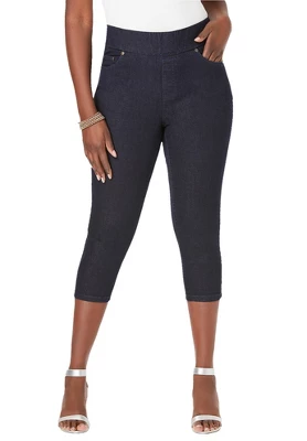 Jessica London Women’s Plus Size Comfort Waist Capris 3 Jessica London Women’s Plus Size Comfort Waist Capris - Image 3