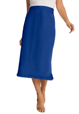 Jessica London Women’s Plus Size Comfort Waist Midi Skirt 13 Jessica London Women’s Plus Size Comfort Waist Midi Skirt - Image 13