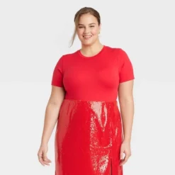 Women's Slim Fit Short Sleeve Seamless Baby T-Shirt - A New Day™ -Avene Clothing Shop GUEST 45eb60f6 b59a 41de a6de 1e946d645339