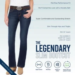 WallFlower Women's Legendary Slim Bootcut Mid-Rise Belted Insta Stretch Juniors Jeans (Standard And Plus) 10 WallFlower Women's Legendary Slim Bootcut Mid-Rise Belted Insta Stretch Juniors Jeans (Standard And Plus) -Avene Clothing Shop GUEST 4768529b f53e 4b46 a331 a92cf2086fe8