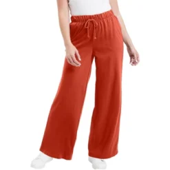 June + Vie By Roaman's Women’s Plus Size French Terry Wide-Leg Pant -Avene Clothing Shop GUEST 4a56c3d9 6d94 499d 9f49 ec08b7fe45fe