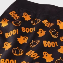 Women's Foil Printed "Boo!" Halloween Seamless Fleece Lined Leggings - Hyde & EEK! Boutique™ Black/Orange -Avene Clothing Shop GUEST 4cc525dc a5d3 492e 86ad 2002f4461eb5