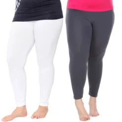 Women's Pack Of 2 Solid Leggings - One Size Fits Most - White Mark -Avene Clothing Shop GUEST 4daf9dc4 303b 4aa0 82de 468140a2a283