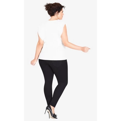 Women's Plus Size Harley Regular Skinny Jean - Black | CITY CHIC 1 Women's Plus Size Harley Regular Skinny Jean - Black | CITY CHIC