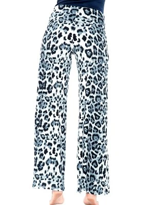 Women's Printed Palazzo Pants - White Mark 1 Women's Printed Palazzo Pants - White Mark