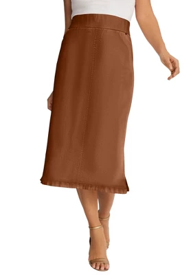 Jessica London Women’s Plus Size Comfort Waist Midi Skirt 10 Jessica London Women’s Plus Size Comfort Waist Midi Skirt - Image 10