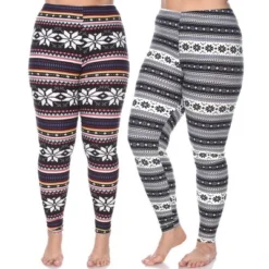 Women's Pack Of 2 Plus Size Leggings - One Size Fits Most Plus - White Mark -Avene Clothing Shop GUEST 584b4f64 e21f 4809 8d24 df295b2e1f65