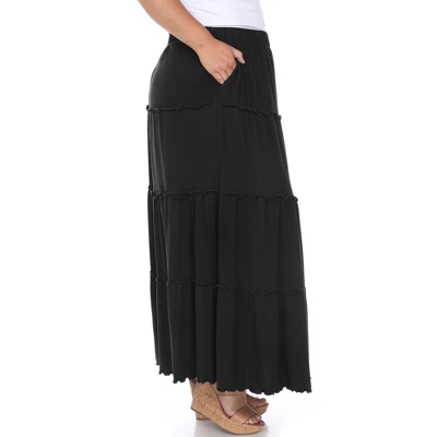 Plus Size Tiered Maxi Skirt 1 Plus Size Tiered Maxi Skirt