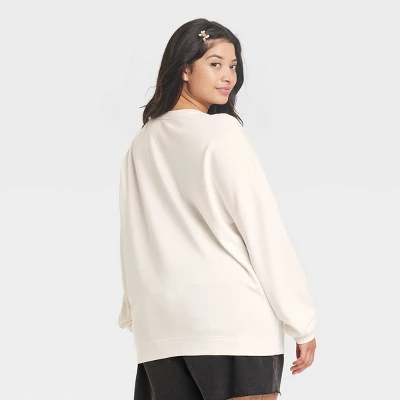 Women's Hello Kitty Cozy Graphic Sweatshirt - White 1 Women's Hello Kitty Cozy Graphic Sweatshirt - White