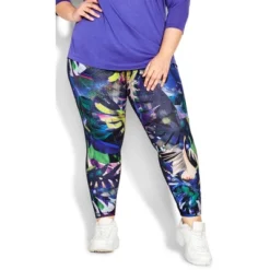 Women's Plus Size Print Detail Legging - Black | AVENUE LEISURE -Avene Clothing Shop GUEST 5cd40112 d3d1 4f6e a71f 2d582d3c07aa