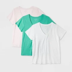 Women's 3pk Fitted V-Neck Short Sleeve T-Shirt - Universal Thread™ -Avene Clothing Shop GUEST 5de6f0f4 66cf 45bc 8c32 f218edeeb497